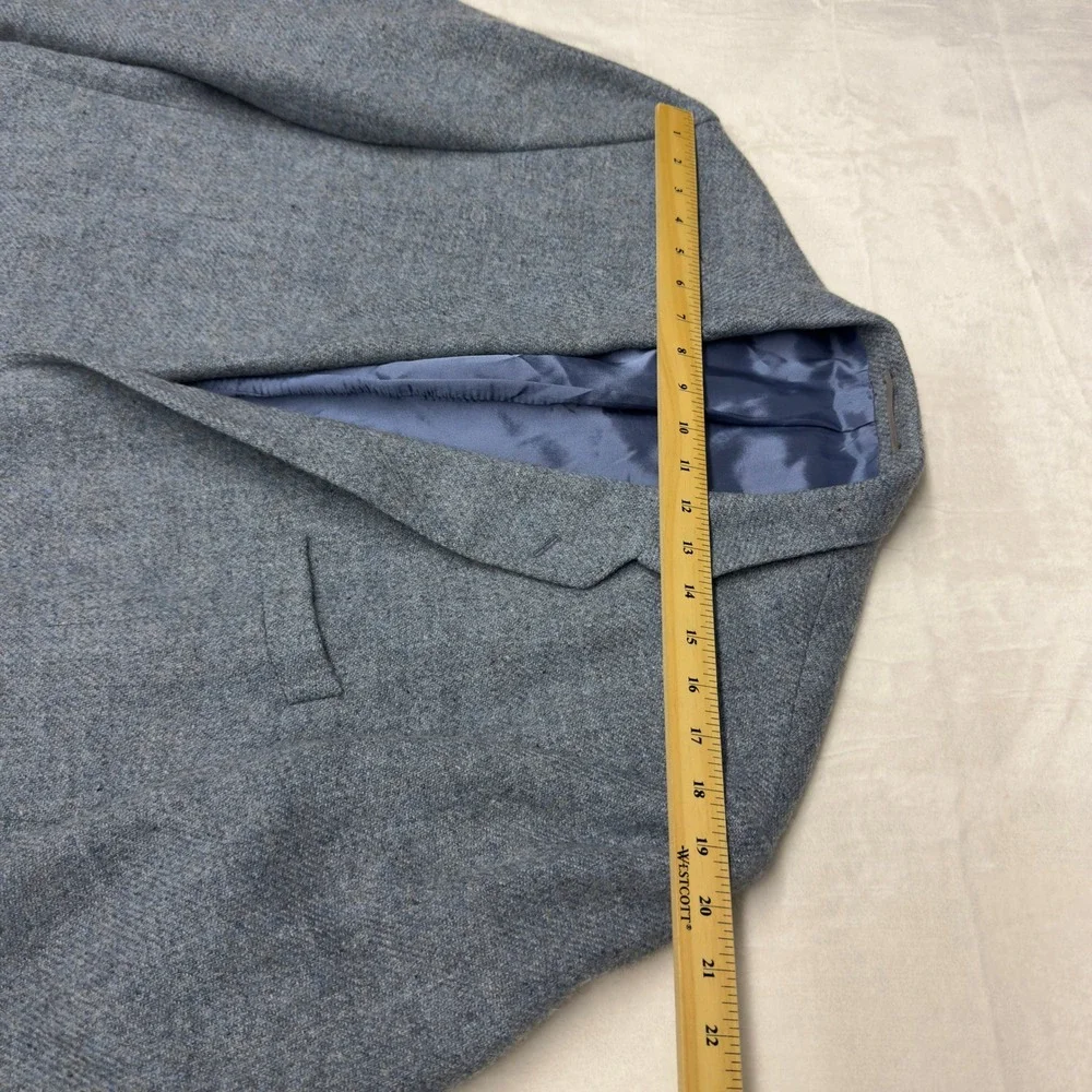 Magee Donegal Mist Tweed Blazer Mens 46R Blue Wool Mohair Cashmere Sport Coat